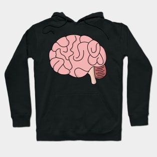 Pink Brain Cartoon Hoodie